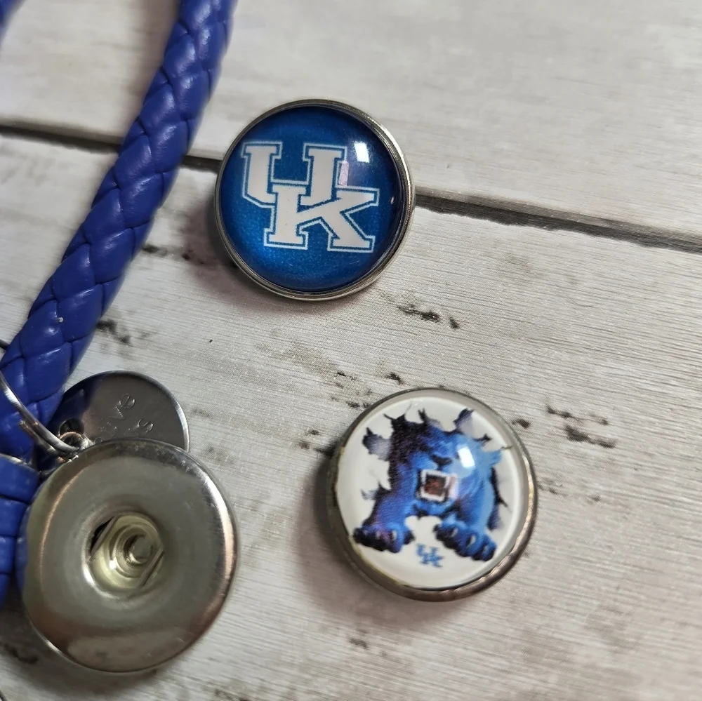 Blue Braided Keychain with UK Logo